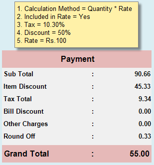 Tax Cal Method