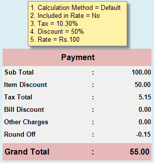 Tax Cal Method