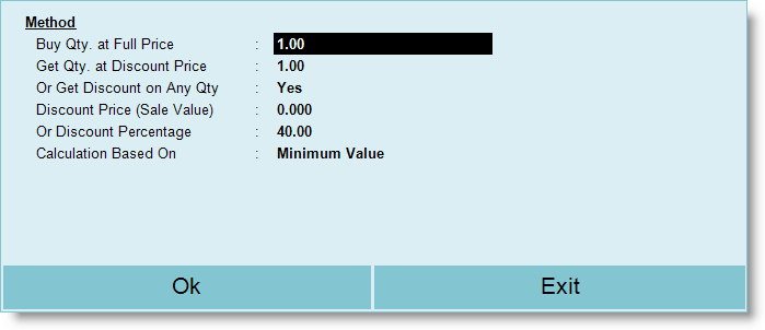 Buy X at Full get rest at Disc