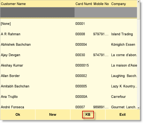 Customer List
