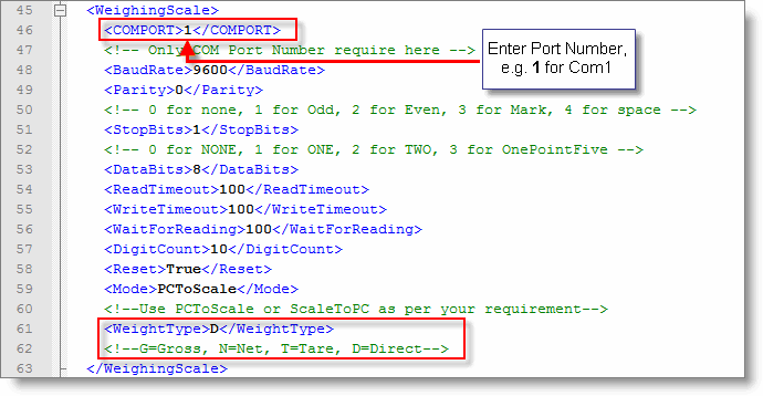 XML ESSAE Weigh Scale