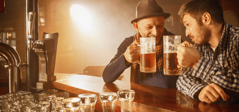 drinking-draught-beer-to-celebrate